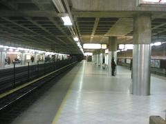 Itäkeskus metro station in Helsinki with modern design and lighting