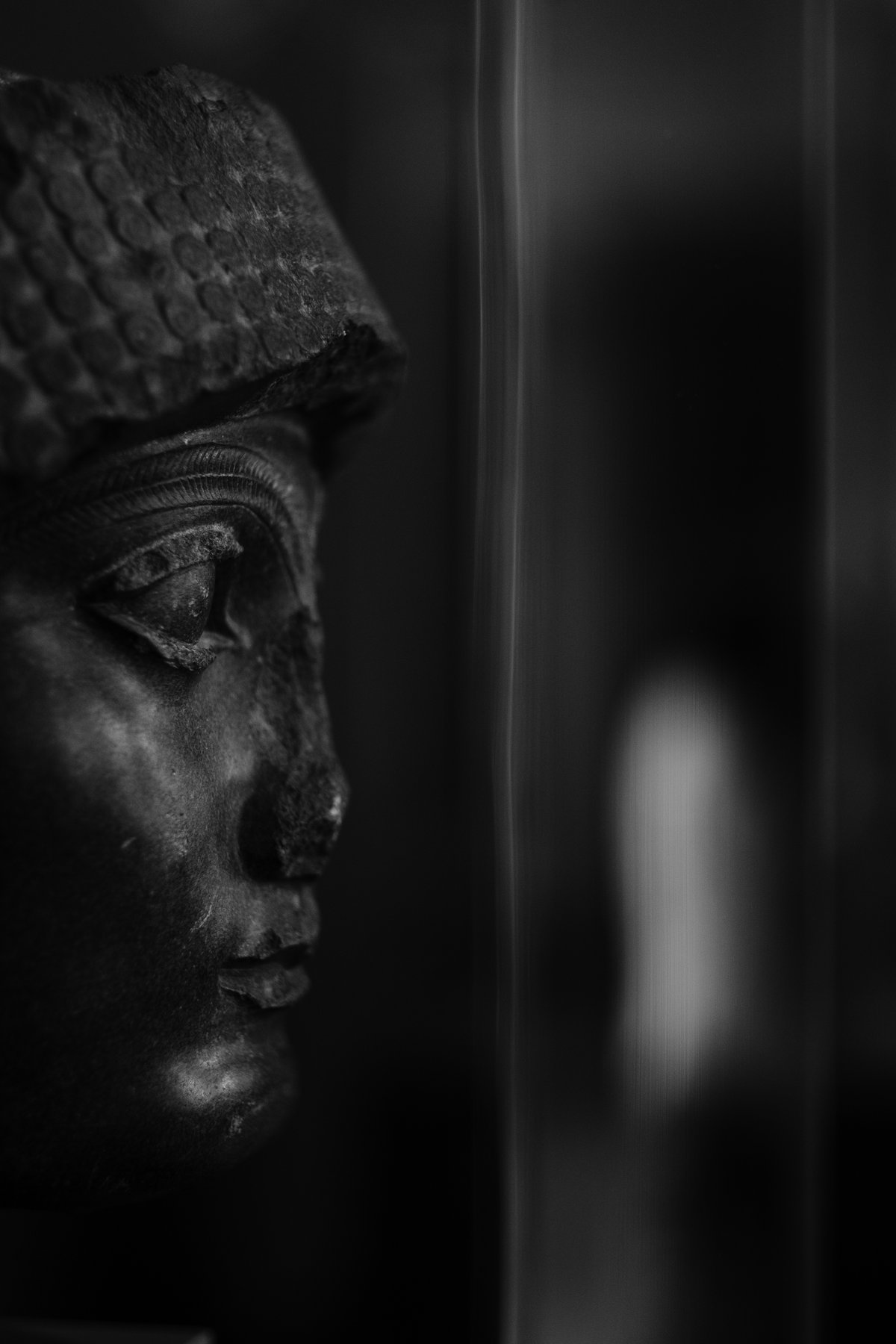 Gudea statue displayed at the Getty Villa