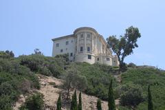 Getty Villa Museum facade in Pacific Palisades Los Angeles showcasing Roman Greek and Etruscan Antiquities