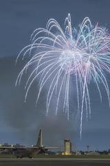 Fireworks display at the Japanese-American Friendship Festival 2014 at Yokota Air Base Japan