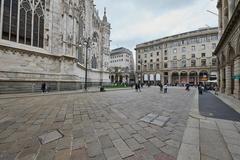 Milan Cathedral in bright daylight with clear sky