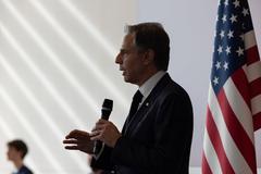 Secretary of State Antony J. Blinken at Embassy Meet and Greet in Brussels April 2022