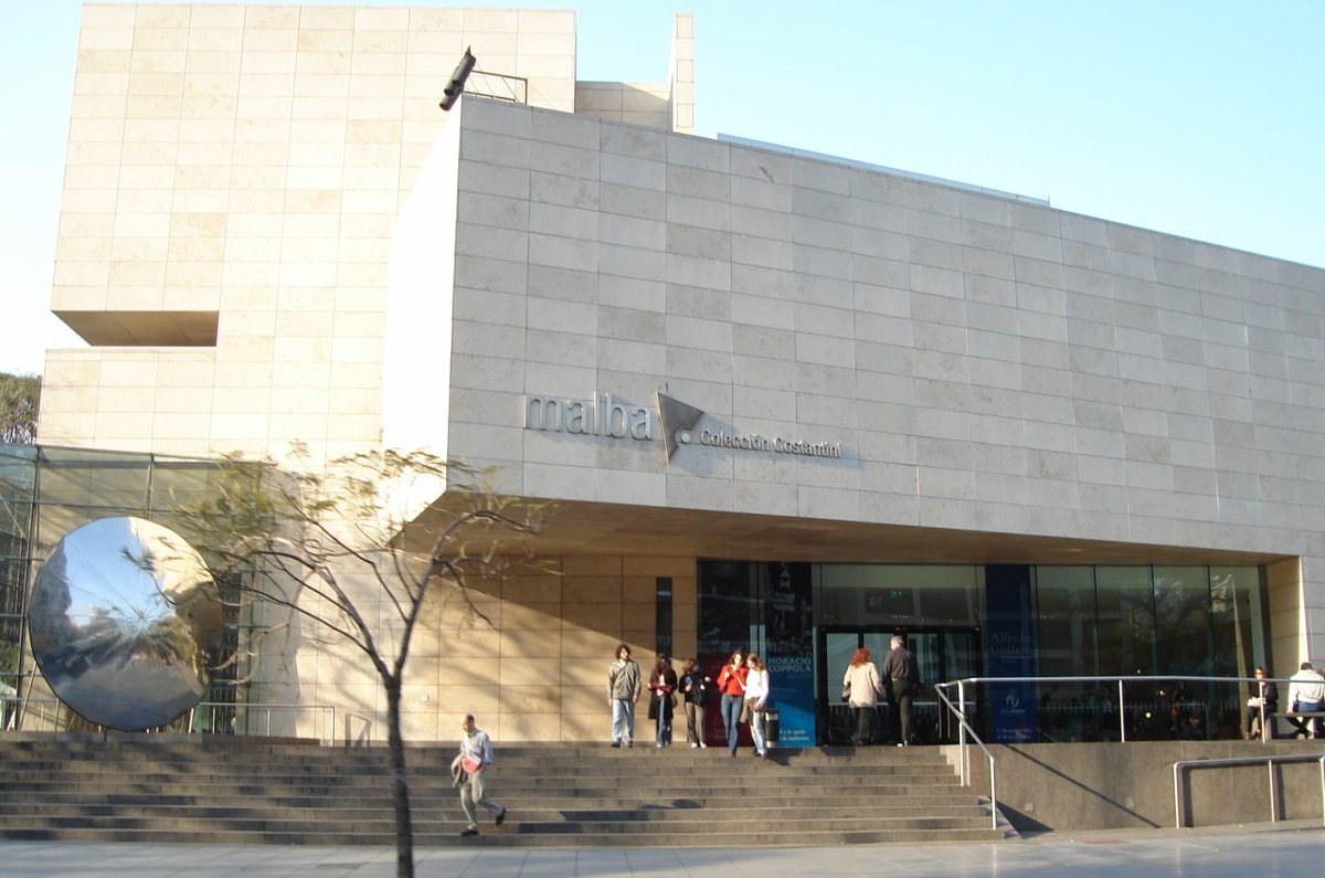 Museo de Arte Latinoamericano de Buenos Aires MALBA exterior modern architecture with clear sky