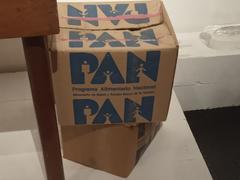 Cajas PAN displayed in an Argentine graphic design exhibition at the MALBA museum