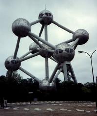 The Atomium in Brussels Belgium iconic steel structure