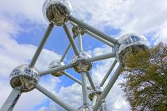 Atomium Brussels Belgium futuristic architectural structure metallic spheres connected by tubes