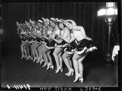 Exhibition of French girls at Au Lido in Paris, 1931