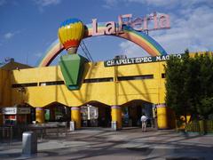 La Feria Chapultepec Magico amusement park entrance in Mexico City
