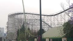Defunct roller coaster Montana Rusa at Feria de Chapultepec amusement park