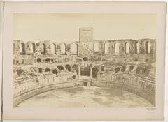 Pont du Gard aqueduct near Nîmes and urban landscapes of Arles, France in 1800-1869 architectural views