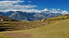 Salt ponds terraces at Maras in Peru