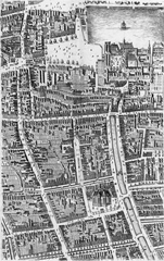 Historic view of Spui and Buitenhof area in The Hague