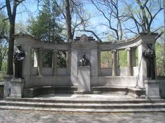 Richard Morris Hunt Memorial sculpture by Daniel Chester French in Central Park, New York City