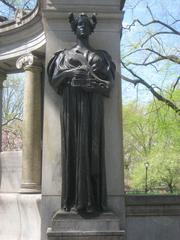 Richard Morris Hunt Memorial statue by Daniel Chester French in Central Park New York City