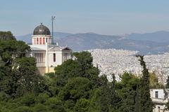 The National Observatory of Athens building in daylight with clear sky