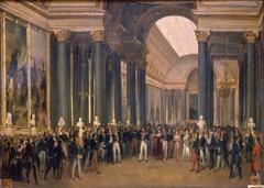 Louis-Philippe opening the Galerie des Batailles painting by François-Joseph Heim