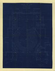 Architectural plan of the Winter Palace theater in Pau, Beaumont
