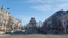 Place Brouckere Brussels aftermath of terrorist attacks March 2016