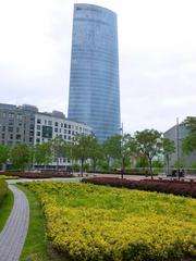 Torre Iberdrola skyscraper in Bilbao with modern glass facade