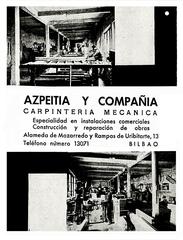 Metal locksmith company advertisement in Bilbao, featuring text and metalwork image