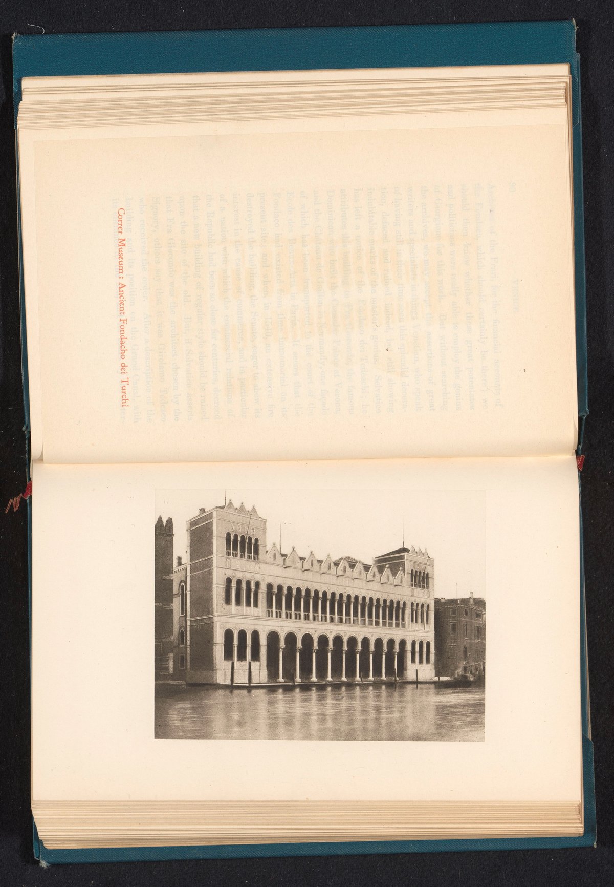 Exterior facade of the Fondaco dei Turchi historical building in Venice Italy circa 1882-1892 heliogravure print
