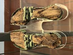 Ancient Roman sandal displayed in Vatican Museums