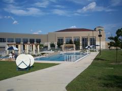 UTSA Campus Recreation Center building exterior with sky and trees