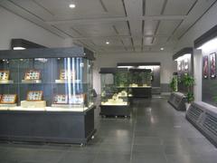 Interior view of Hanoi Museum second floor gallery with modern architectural design