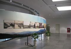 Interior view of Hanoi Museum 2nd floor with modern design and exhibits