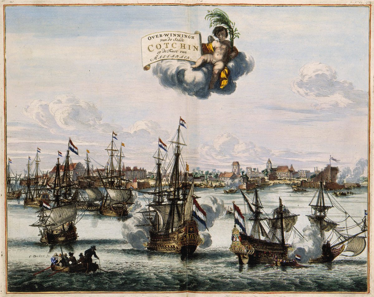 Victory of the Dutch V.O.C. over the Portuguese at Kochi on the Malabar coast in 1663