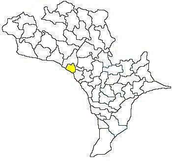 Map showing Vijayawada Urban Mandal in Krishna district, Andhra Pradesh, India