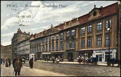 Historic Deutsches Haus building in Prague on Prikope street after 1912