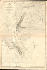 Vintage nautical chart of Karachi Harbour from 1906, new edition 1918