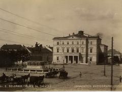 National Theater building in Belgrade with classical architecture