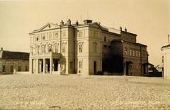 Historic Theatre building in Belgrade in 1895