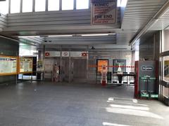 Component store entrance with shelves and boxes