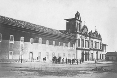 Historical photograph of Faculdade de Direito do Largo de São Francisco in São Paulo, Brazil, circa 1860
