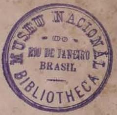 Museu Nacional do Rio de Janeiro Brasil Bibliotheca library ink stamp