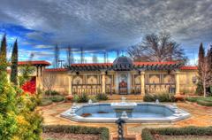 Throne room at St. Louis Botanical Gardens with lush greenery and elegant decor