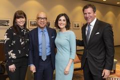 Emily Greer, Darren Walker, Victoria DeFrancesco Soto and Mark Updegrove at the LBJ Library and Museum