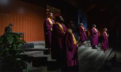 Huston-Tillotson University Concert Choir singing at LBJ Presidential Library commemorating Civil Rights Act anniversary