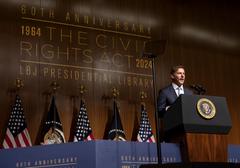 President Joe Biden delivering keynote address at LBJ Presidential Library for 60th Anniversary of Civil Rights Act
