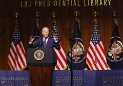 President Joe Biden delivering keynote address at LBJ Presidential Library for 60th Anniversary of Civil Rights Act