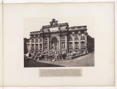 Vintage photographic album page showing architectural views of monuments in Rome and Tivoli, Italy from 1800-1869