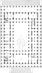 Architectural floor plan of Palais Brongniart in Paris