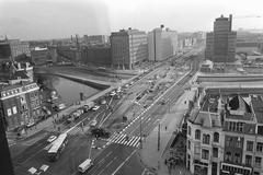Construction of the metro in Wibautstraat, Amsterdam in 1971