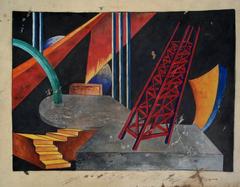Sketch of Mystery-Bouffe by Irakli Gamrekeli at Rustaveli Theatre 1924