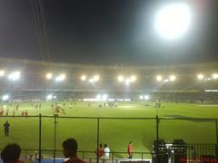RCB cricket players practicing before match
