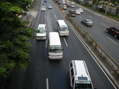 North Avenue with SM City North EDSA mall and road interchange in Quezon City