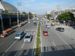 North Avenue in Quezon City near interchange with EDSA highway and SM West mall